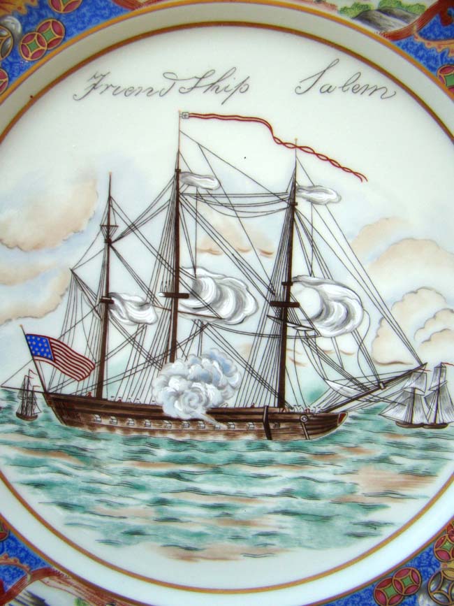A fine Limited Edition plate produced in 1974 depicting the "Friendship of Salem" commissioned by the Peabody Museum of Salem. — image 2
